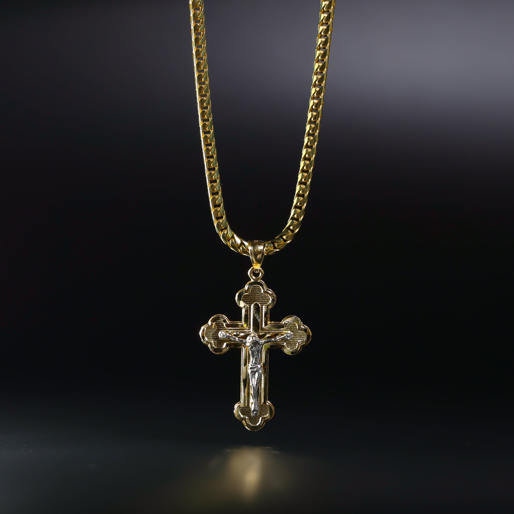 Gold Crucifix Cross Pendant Model-2185 - Charlie & Co. Jewelry