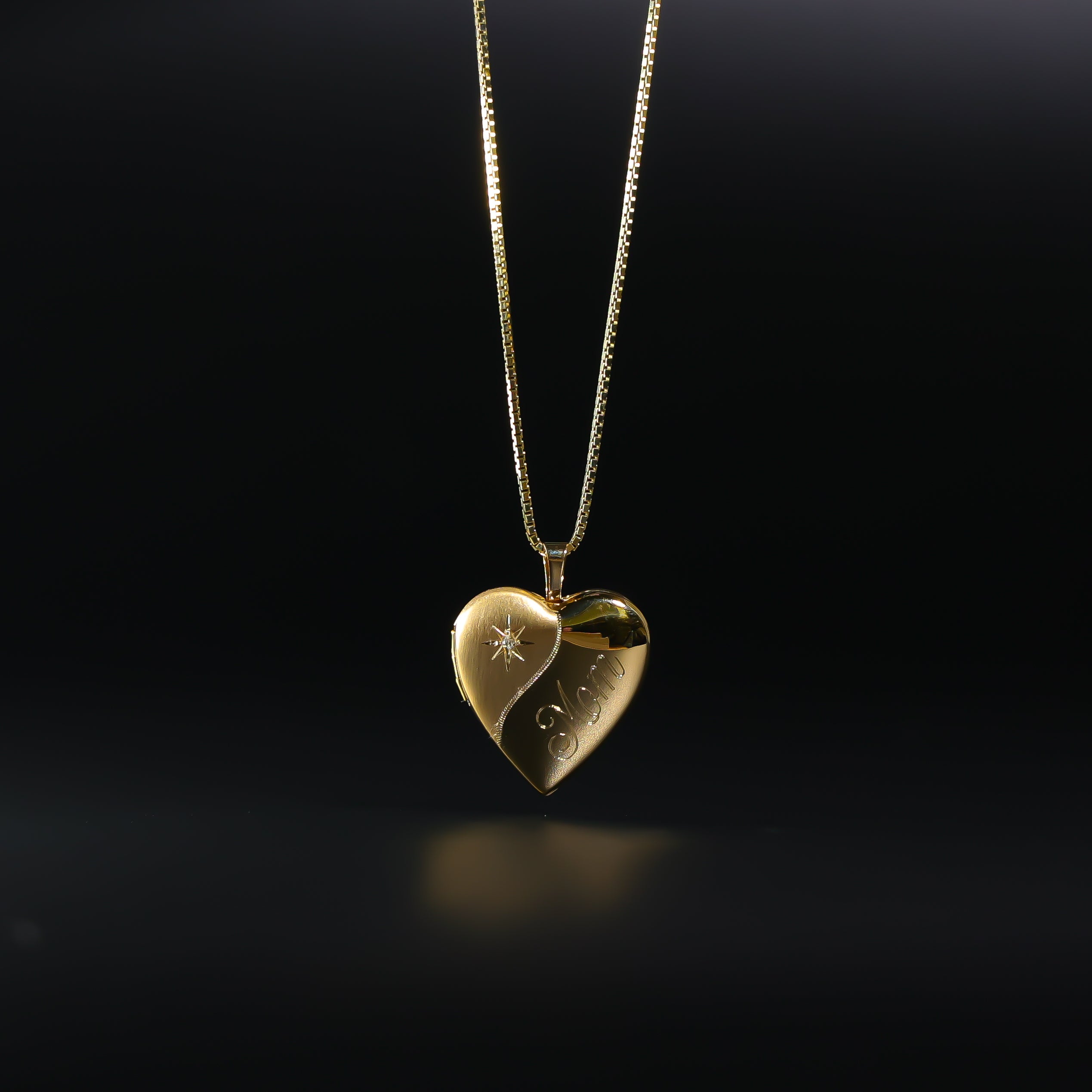 Gold Heart Locket Pendant Model-2028 - Charlie & Co. Jewelry