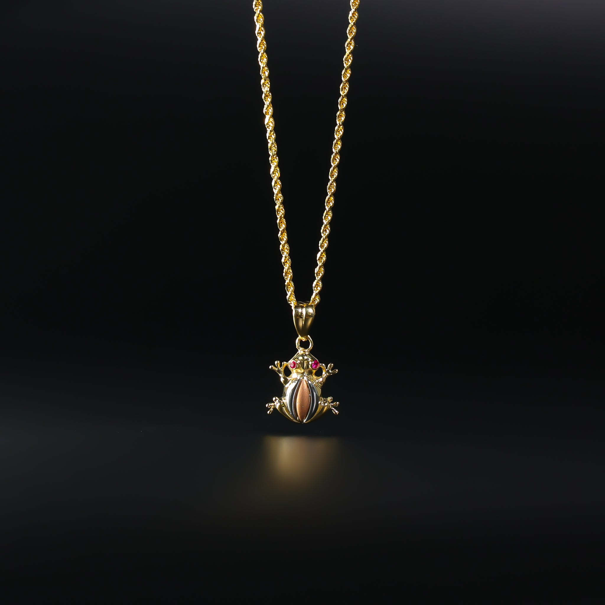 Yellow Gold Frog Pendant Model-1548 - Charlie & Co. Jewelry