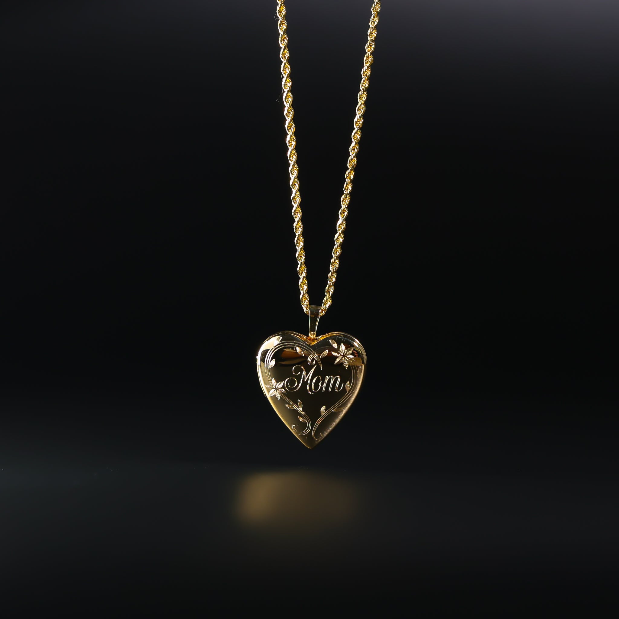 Gold Heart Locket Pendant Model-2027 - Charlie & Co. Jewelry