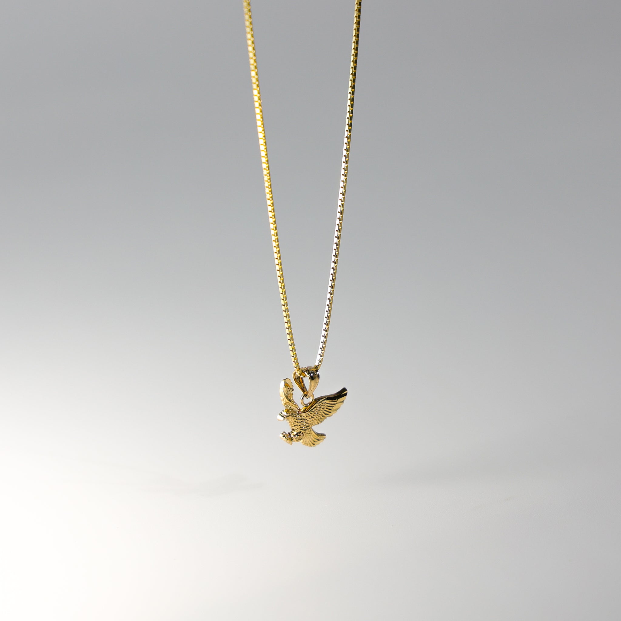 Gold Flying Eagle Pendant Model-1598 - Charlie & Co. Jewelry