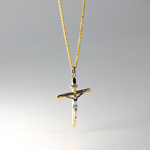 Gold Large Crucifix Cross Pendant Model-0010 - Charlie & Co. Jewelry