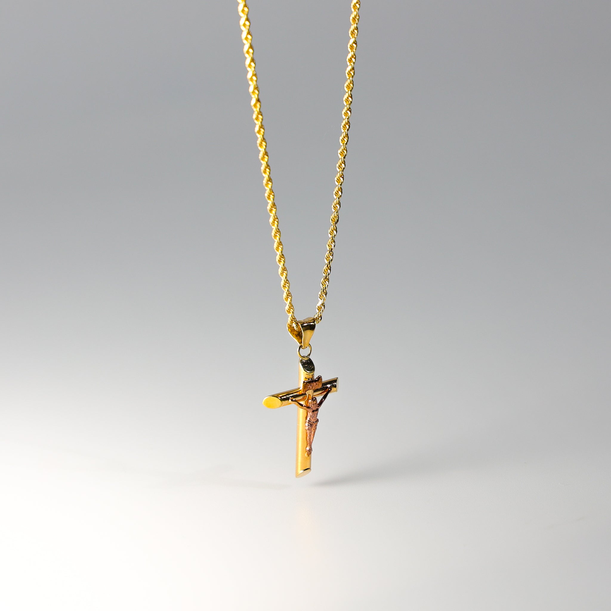 Gold Dainty Jesus Crucifix Cross Pendant Model-849 - Charlie & Co. Jewelry