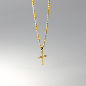 Two Tones Cross Pendant Model-2226 - Charlie & Co. Jewelry