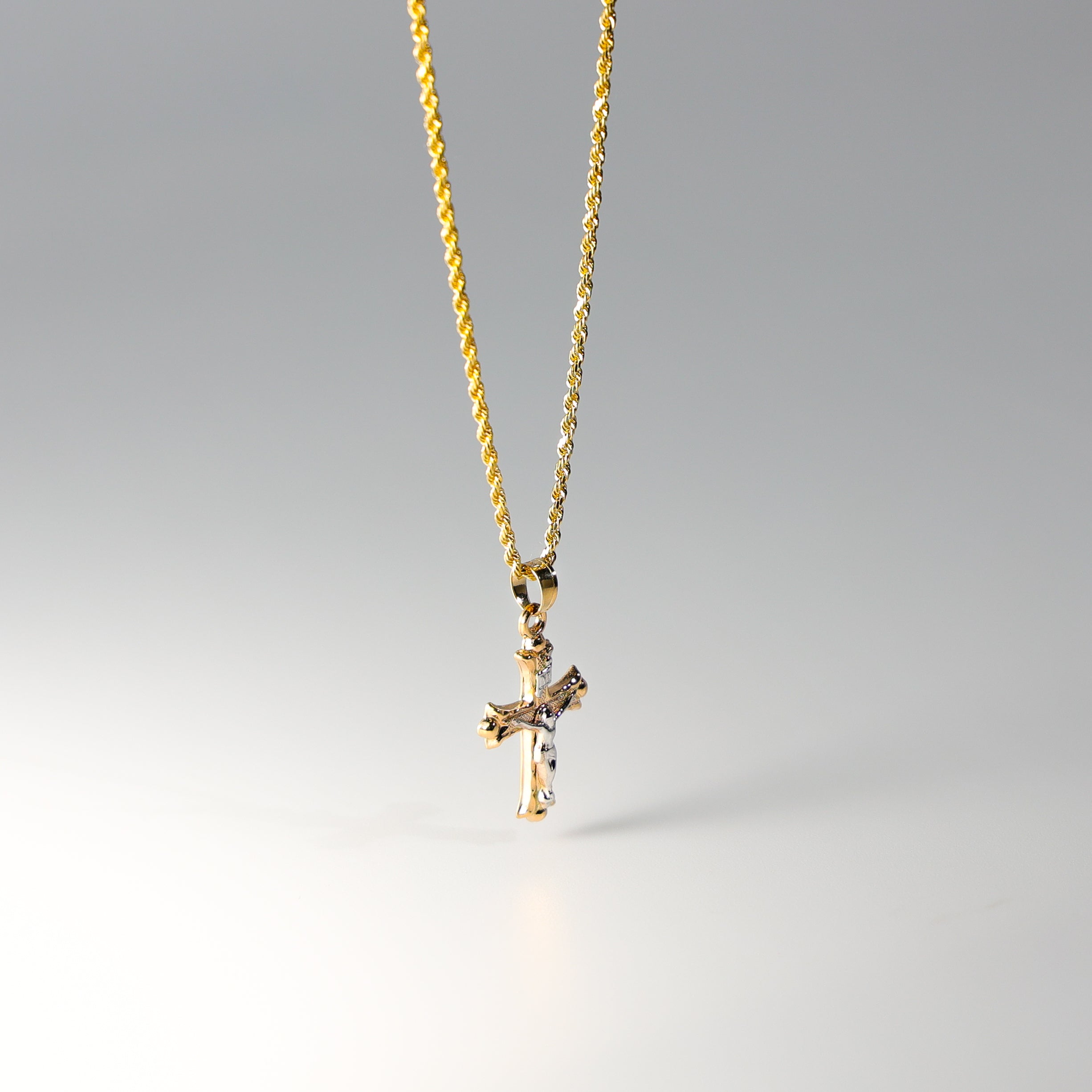 Gold Intricate Crucifix Cross Pendant Model-0874 - Charlie & Co. Jewelry