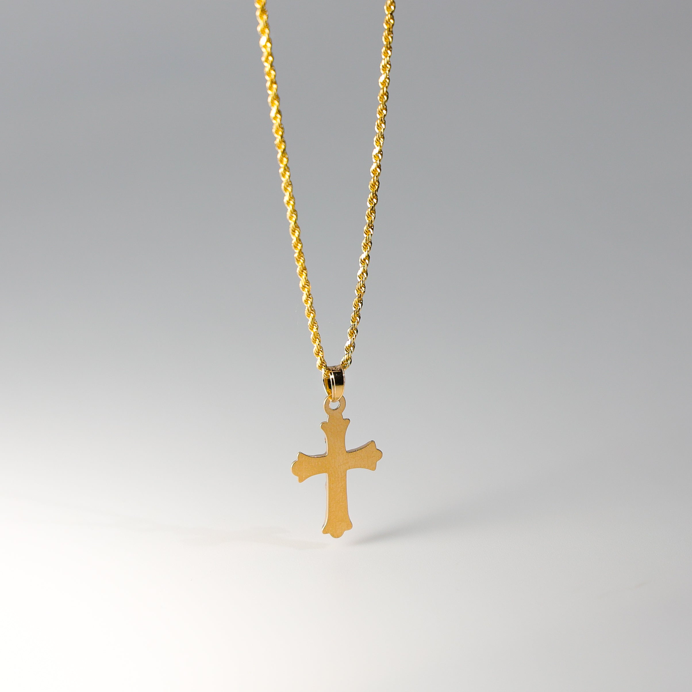 Gold Intricate Crucifix Cross Pendant Model-0874 - Charlie & Co. Jewelry