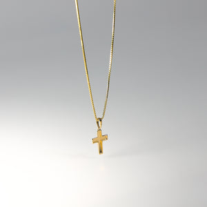 Gold Dainty Shiny Cross Pendant Model-2228 - Charlie & Co. Jewelry