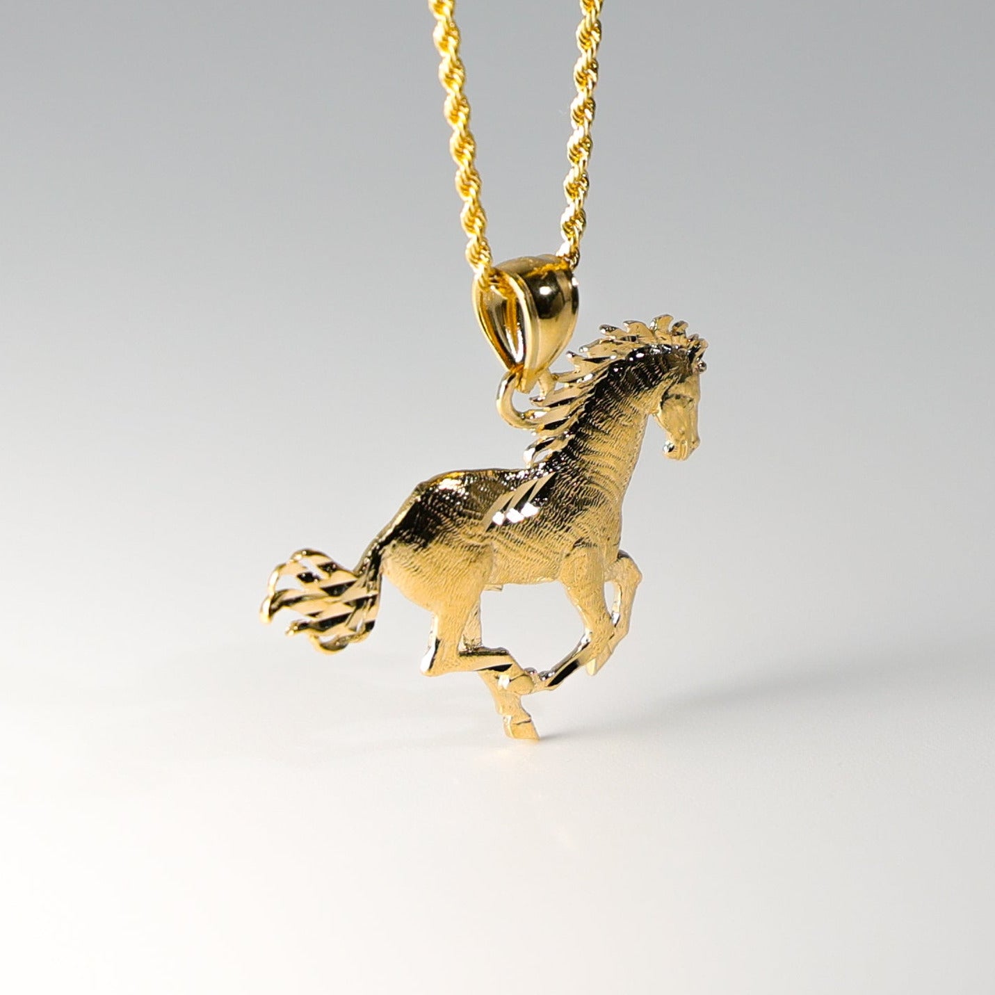 Gold Horse Pendant Model-2347 - Charlie & Co. Jewelry