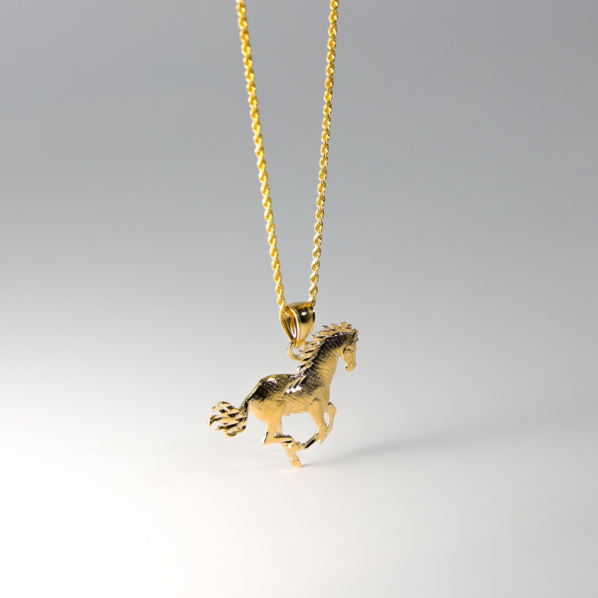 Gold Horse Pendant Model-2347 - Charlie & Co. Jewelry