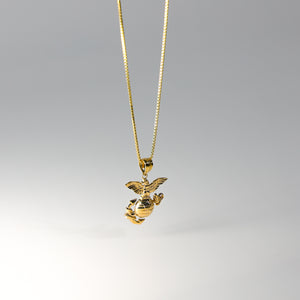Gold USA Eagle Pendant Model-1966 - Charlie & Co. Jewelry