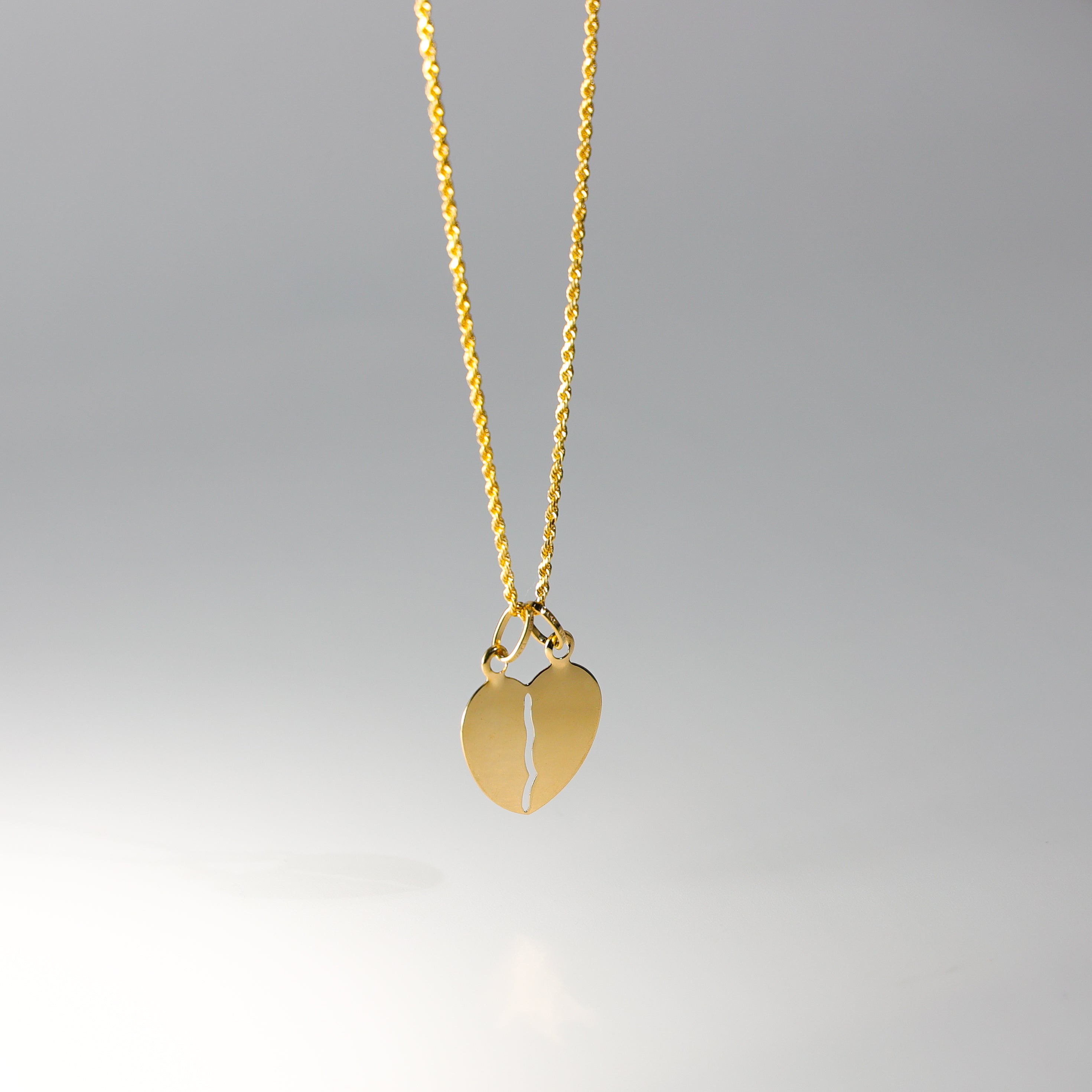 Dainty Gold Breakable Heart Pendant Model-442 - Charlie & Co. Jewelry