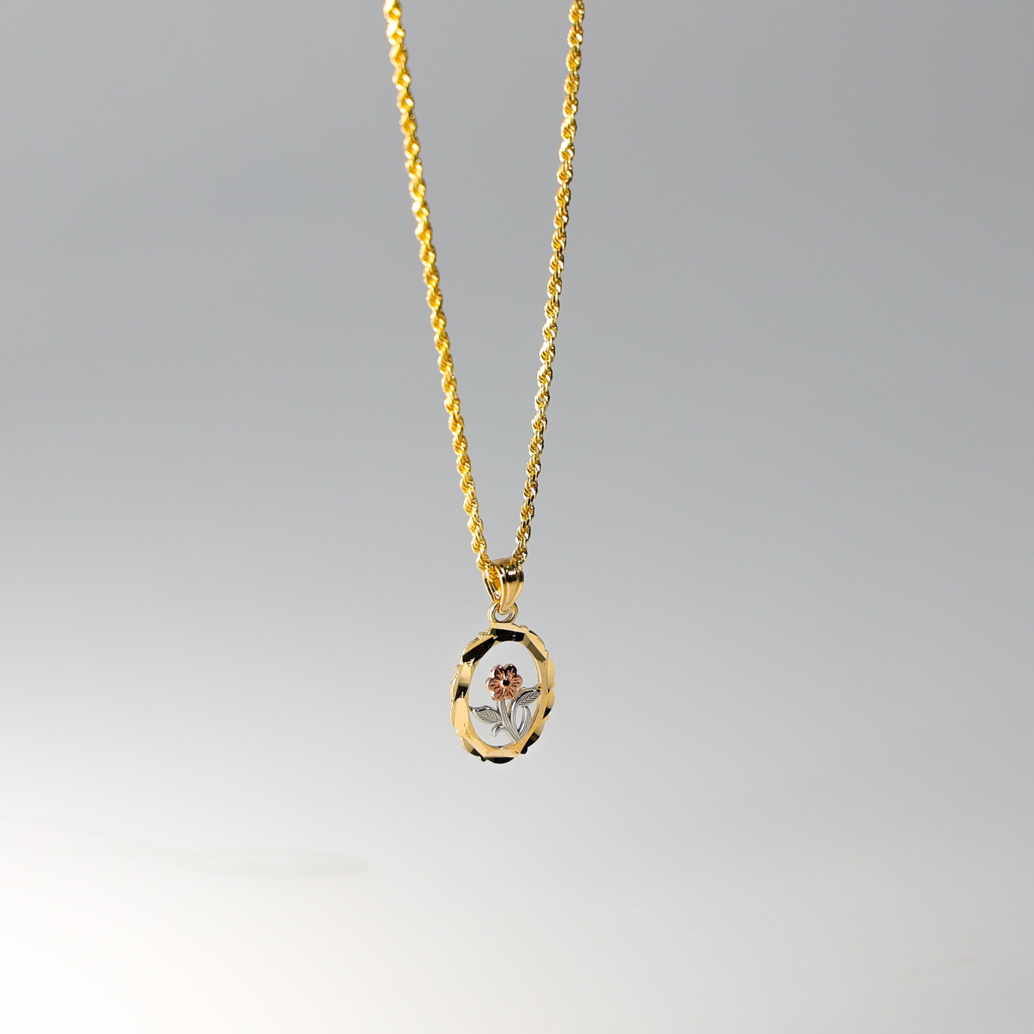Gold Flower Rose Pendant Model-400 - Charlie & Co. Jewelry