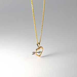 Gold 2 Tone Cupid Arrow Pendant Model-2366 - Charlie & Co. Jewelry