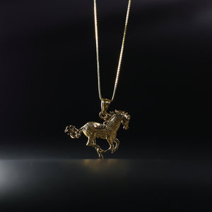 Gold Horse Pendant Model-2347 - Charlie & Co. Jewelry
