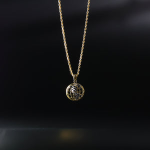 Dainty Gold Globe Earth Pendant Model-1941 - Charlie & Co. Jewelry