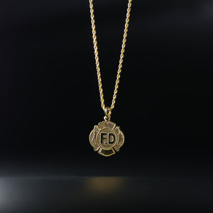 Gold Fire Department Pendant Model-1965 - Charlie & Co. Jewelry