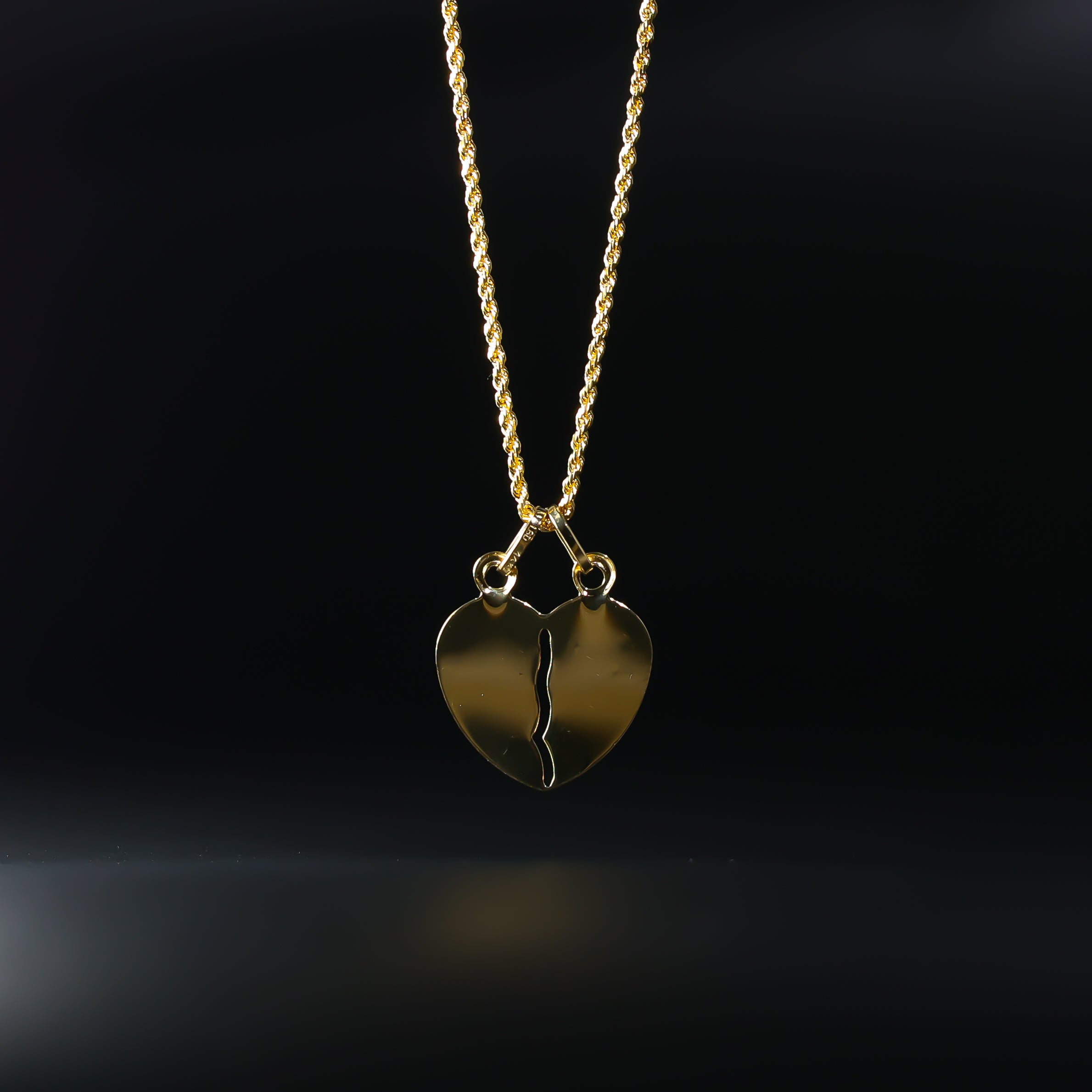 Dainty Gold Breakable Heart Pendant Model-442 - Charlie & Co. Jewelry