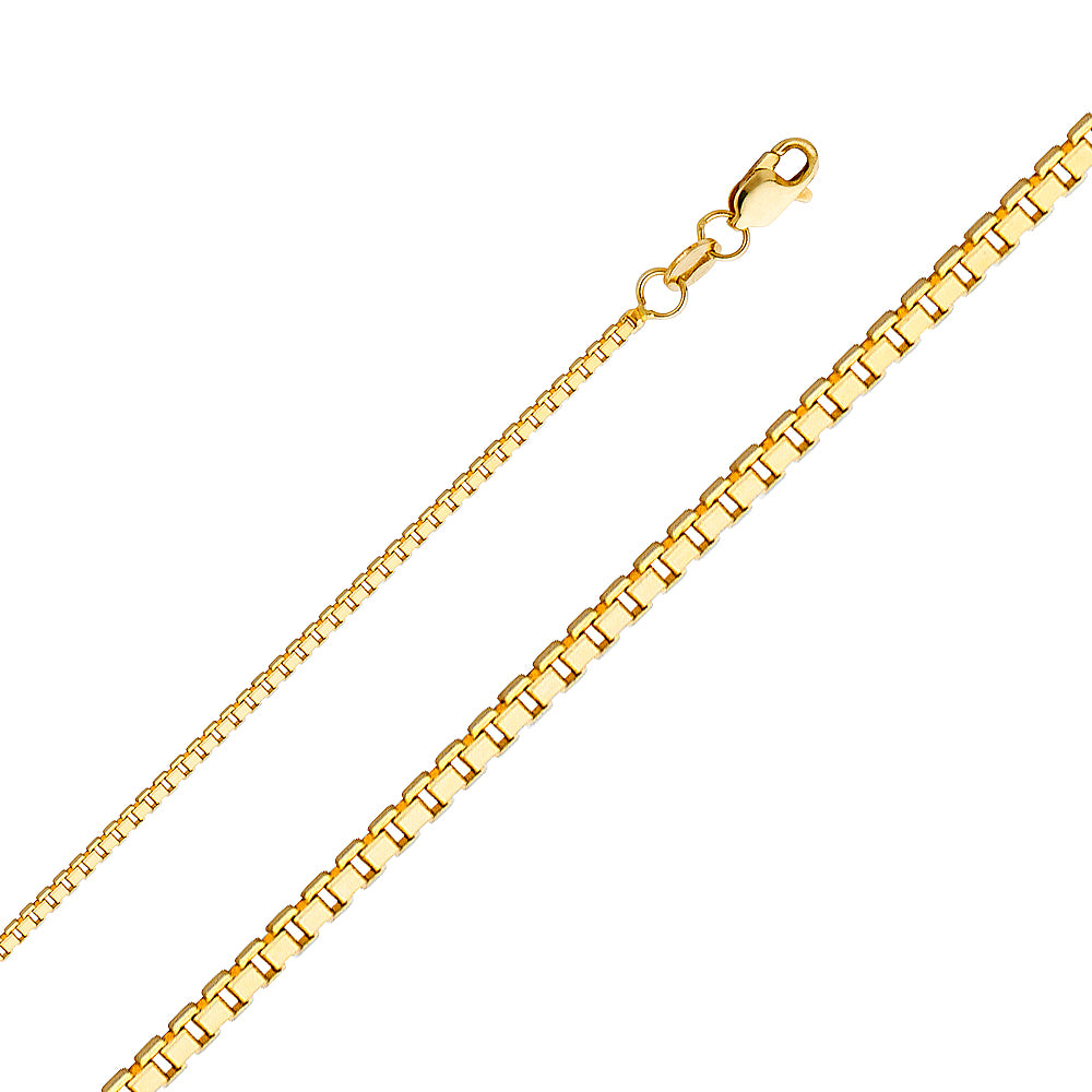 1.2mm Solid 14K Gold Box Chain Model-0473 - Charlie & Co. Jewelry