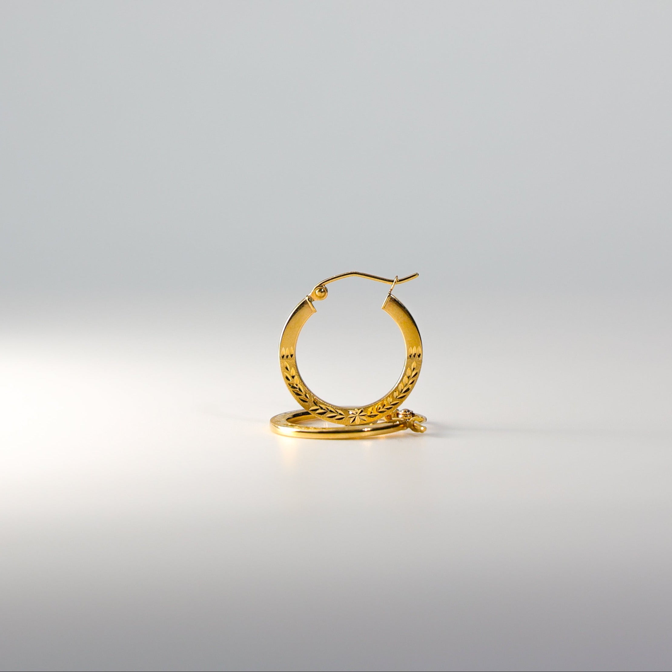 Gold Huggie Hoop Earrings 15MM Wide Model-30 - Charlie & Co. Jewelry