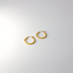 Gold Huggie Hoop Earrings 15MM Wide Model-30 - Charlie & Co. Jewelry