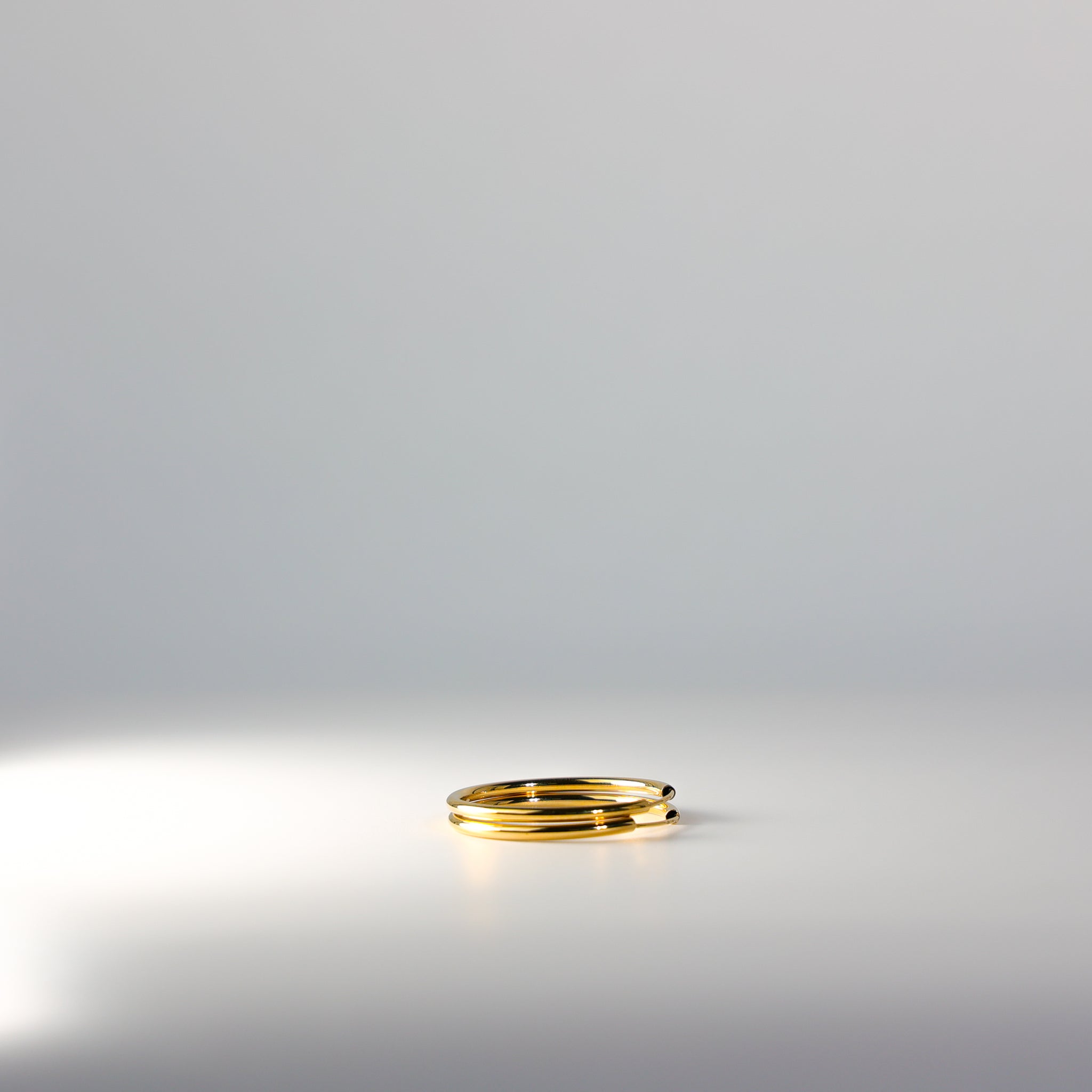 Gold Plain Hoop Earrings - 2 MM Thickness - Charlie & Co. Jewelry