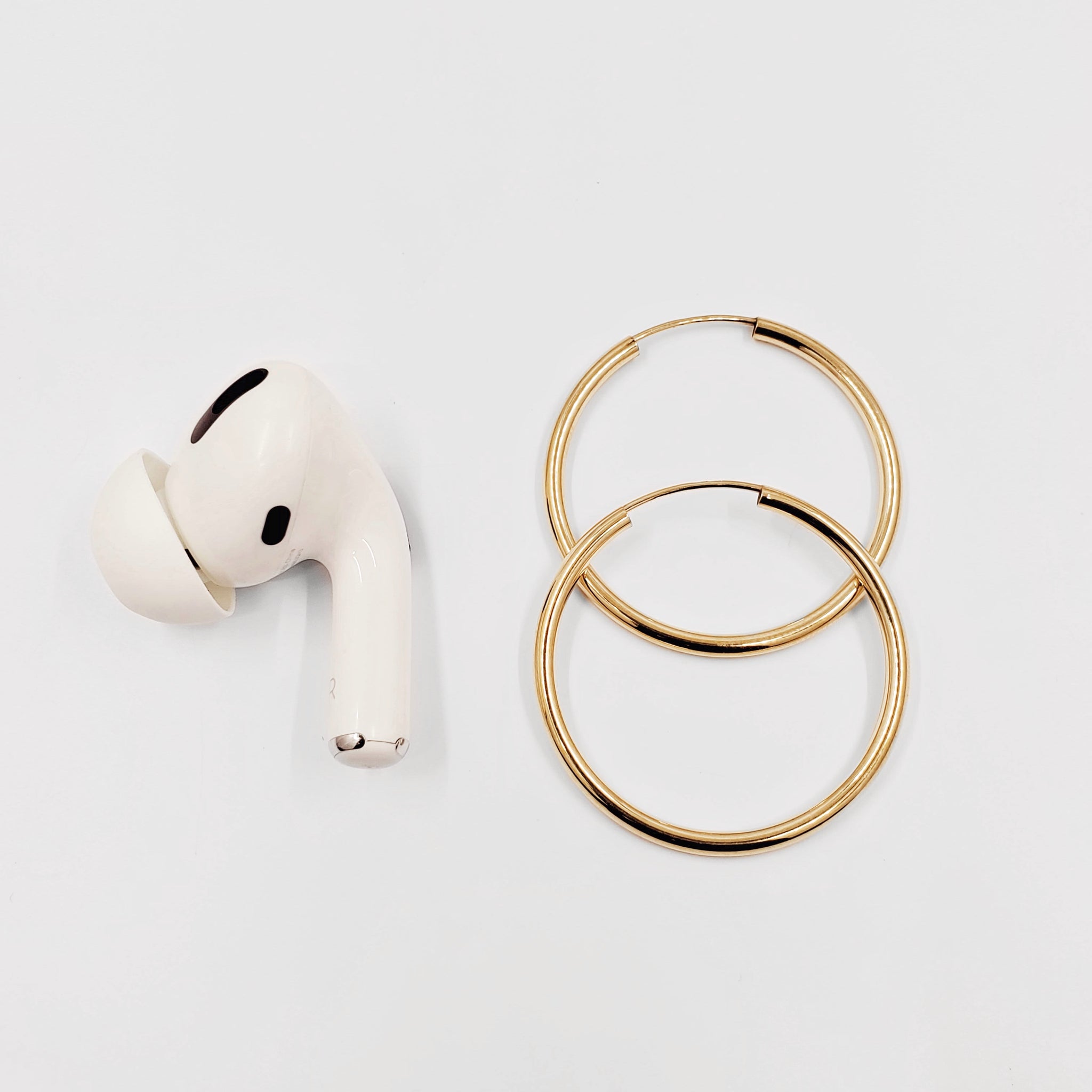 Round Hinged Plain Hoop Earrings - 2 MM Thickness - ChaiCoJewelry