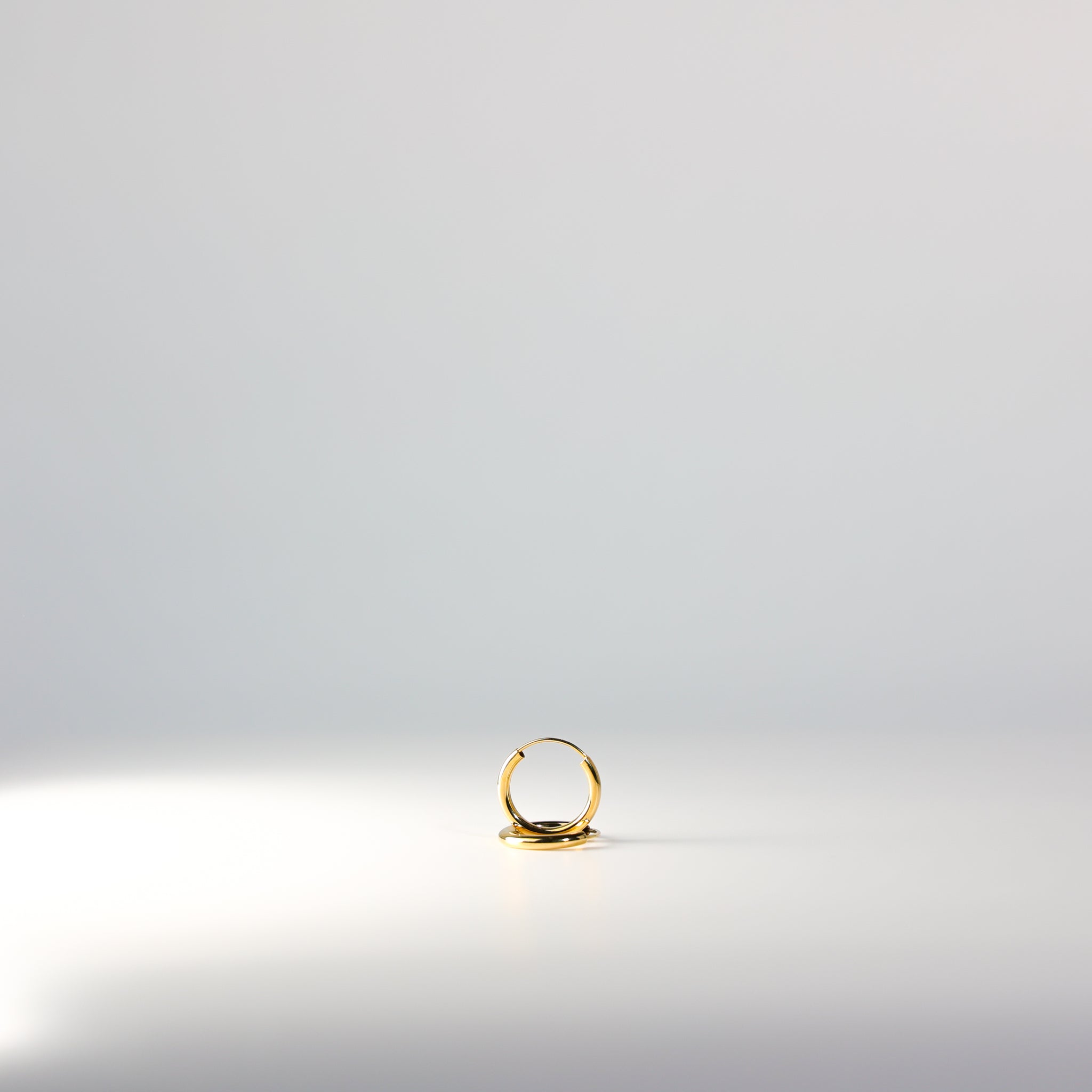 Gold Plain Hoop Earrings - 2 MM Thickness - Charlie & Co. Jewelry