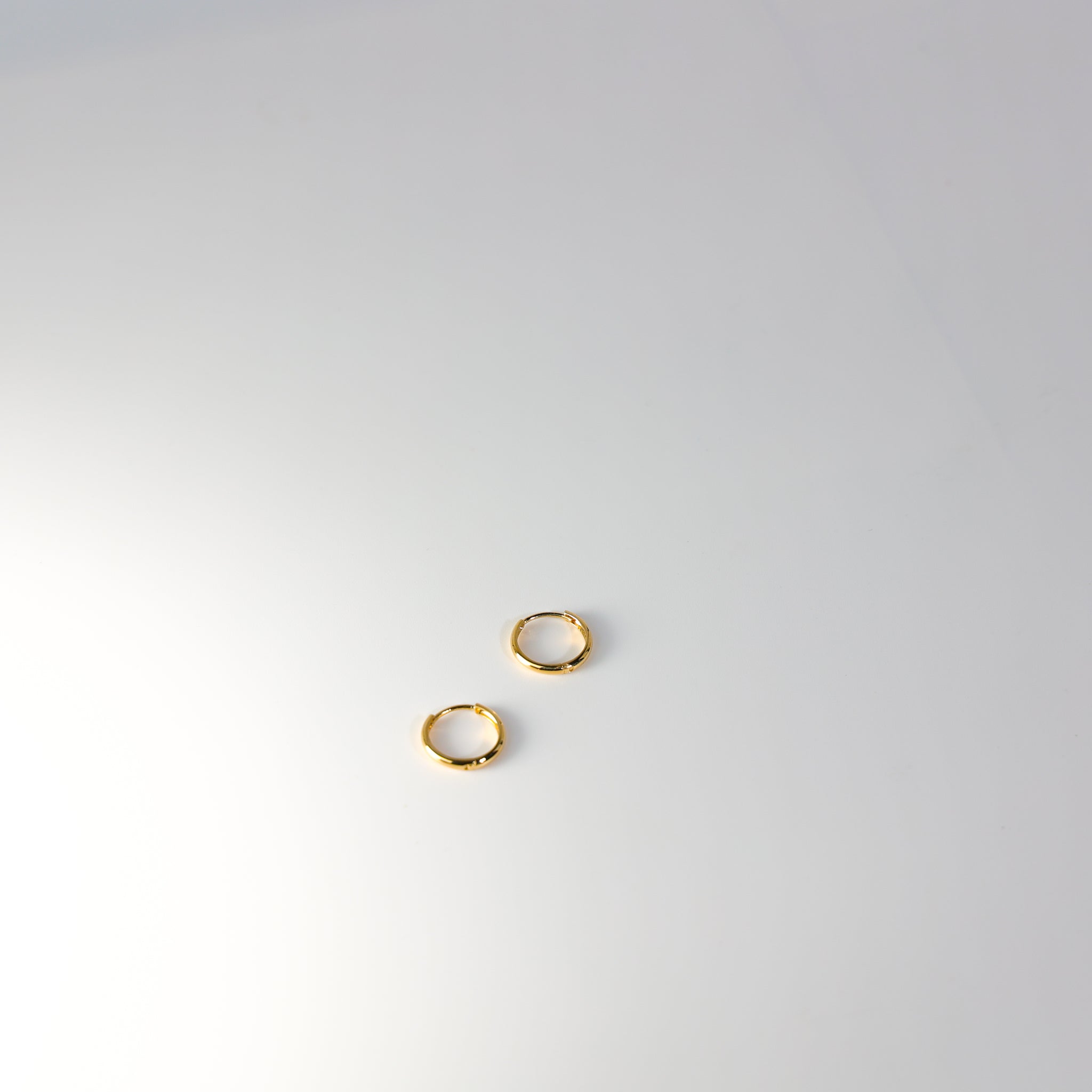 Gold Huggie Hoop Earrings 13MM Wide Model-225 - Charlie & Co. Jewelry