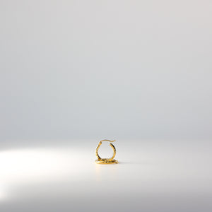 Gold Huggie Hoop Earrings 15MM Wide Model-974 - Charlie & Co. Jewelry