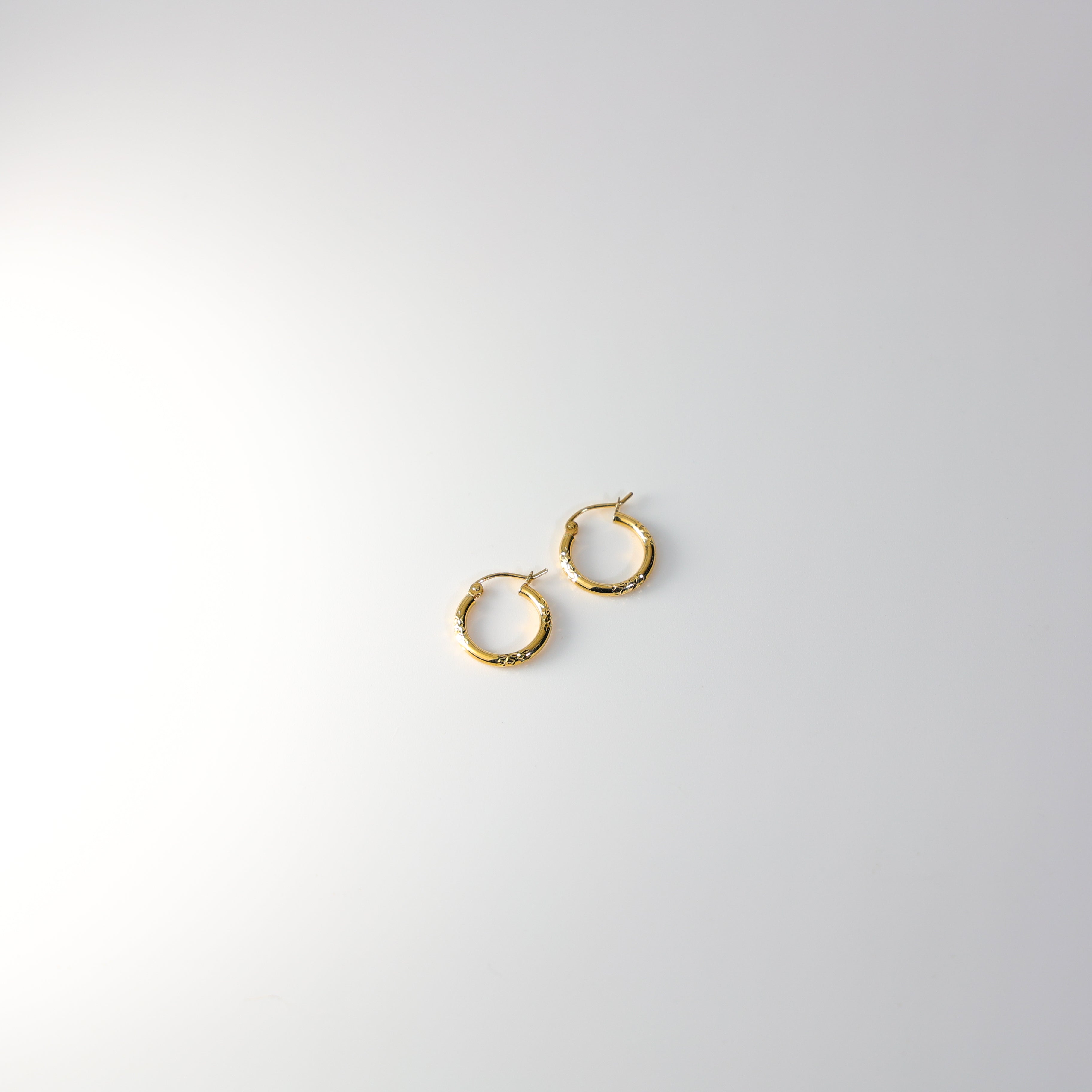 Gold Huggie Hoop Earrings 15MM Wide Model-974 - Charlie & Co. Jewelry