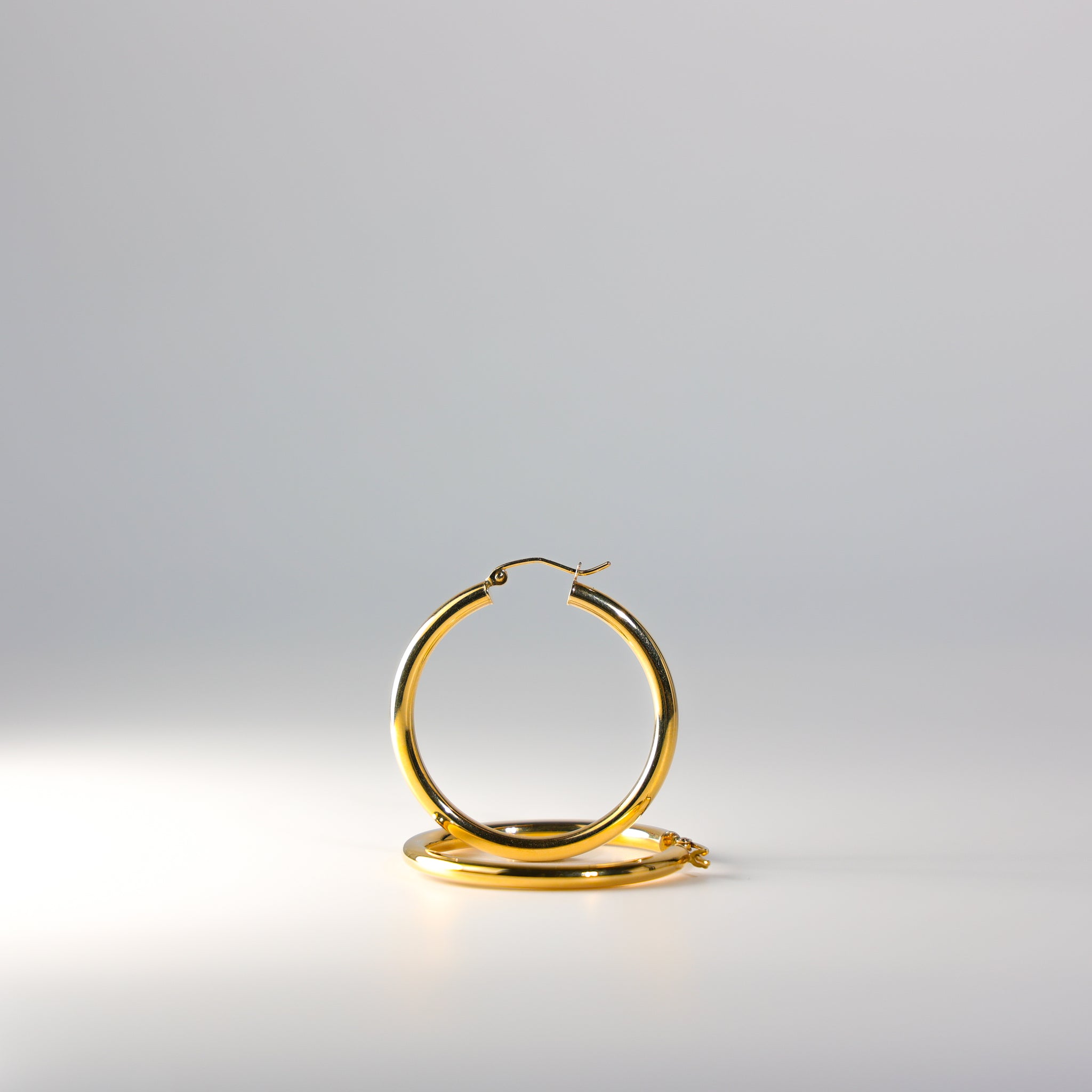 Beauty Standards Gold Hoop Earrings - 3 MM Thickness - Charlie & Co. Jewelry