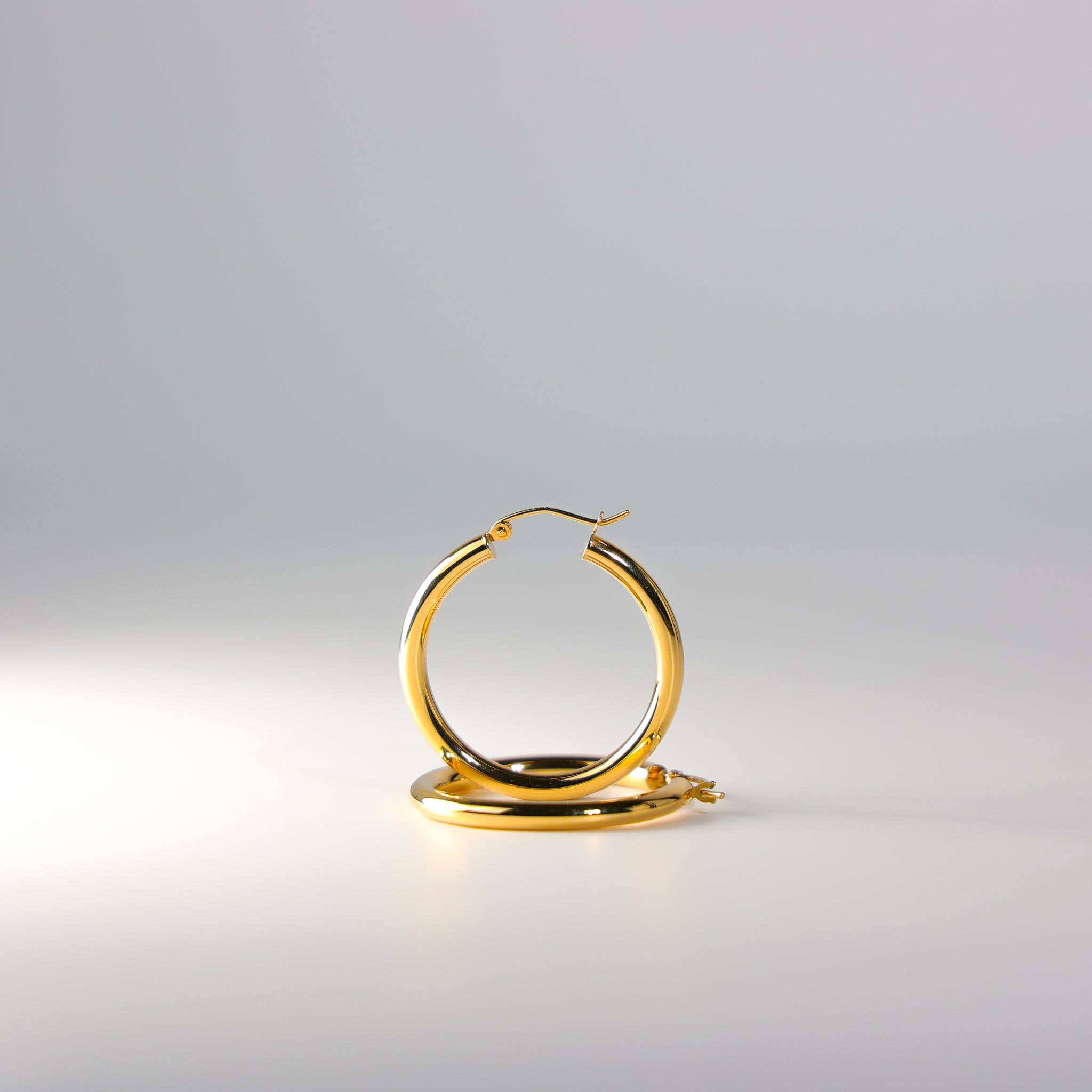 Beauty Standards Gold Hoop Earrings - 3 MM Thickness - Charlie & Co. Jewelry