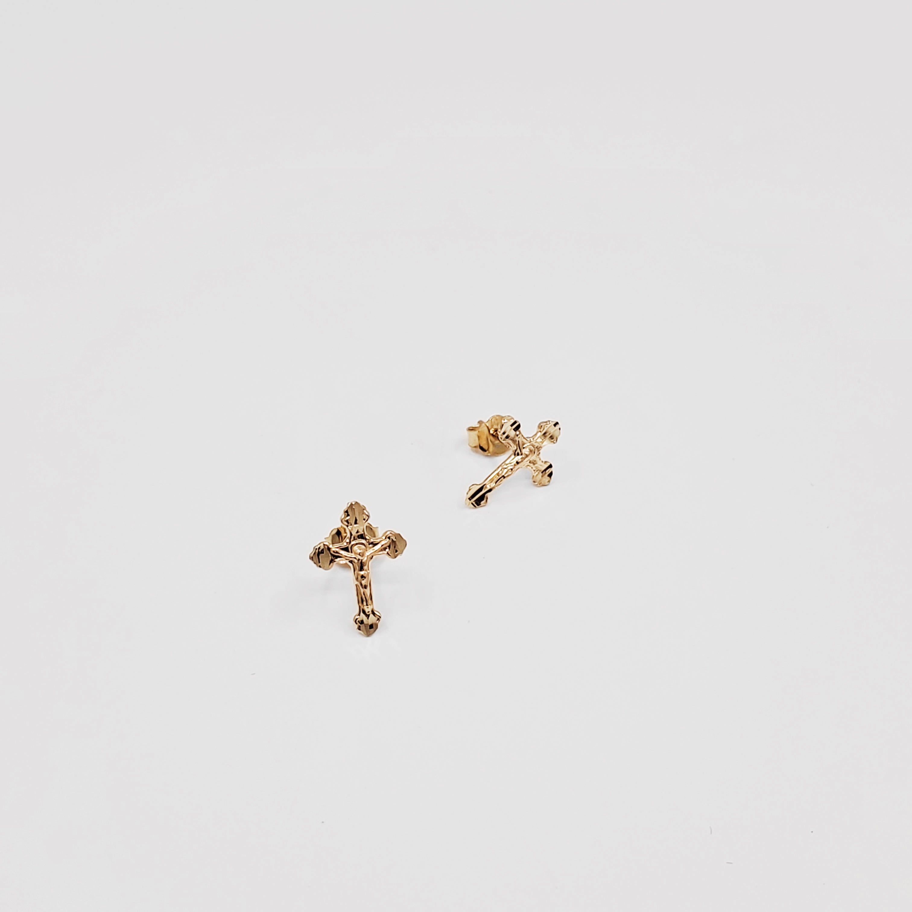 Greek Orthodox Cross Post Earrings - ChaiCoJewelry