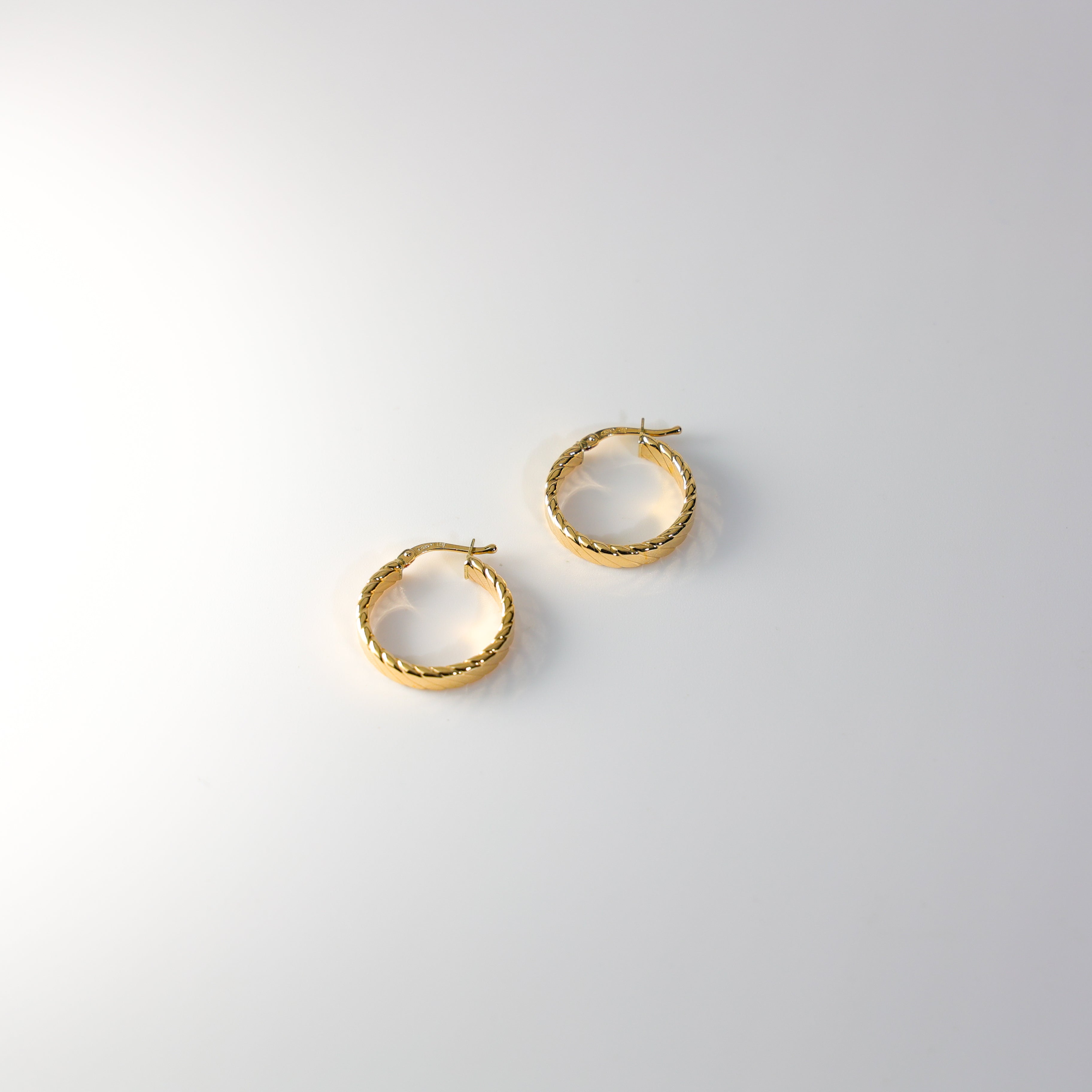 Solid Gold Braided Hoop Earrings - Charlie & Co. Jewelry