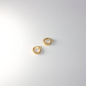 Solid Gold Braided Hoop Earrings - Charlie & Co. Jewelry