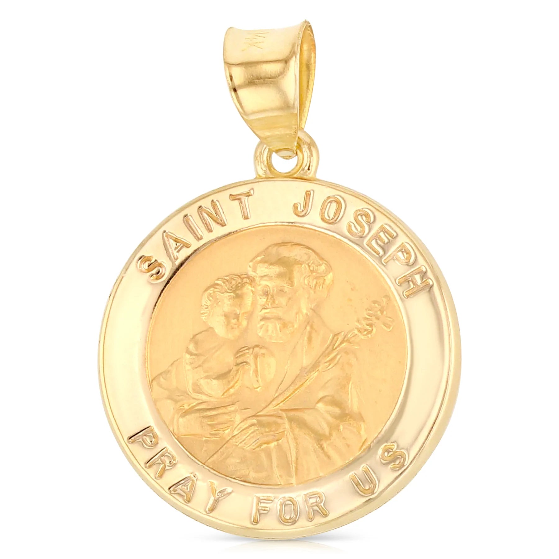 Gold Religious St. Joseph Pendant Model-1245 - Charlie & Co. Jewelry