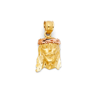 Gold Jesus Christ Head Pendant Model-1185 - Charlie & Co. Jewelry