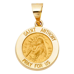 Gold Religious St. Anthony Pendant Model-1243 - Charlie & Co. Jewelry