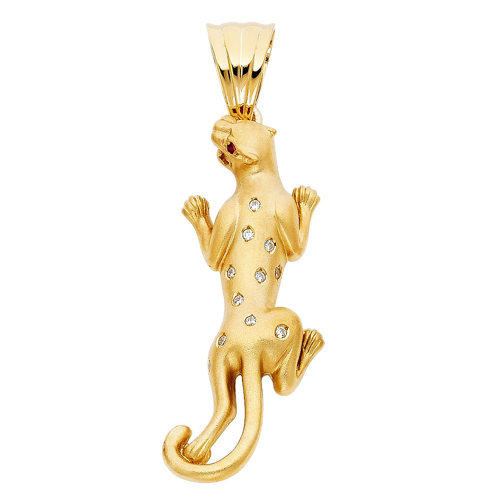 Gold Puma Pendant Model-1530 - Charlie & Co. Jewelry