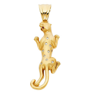 Gold Puma Pendant Model-1530 - Charlie & Co. Jewelry
