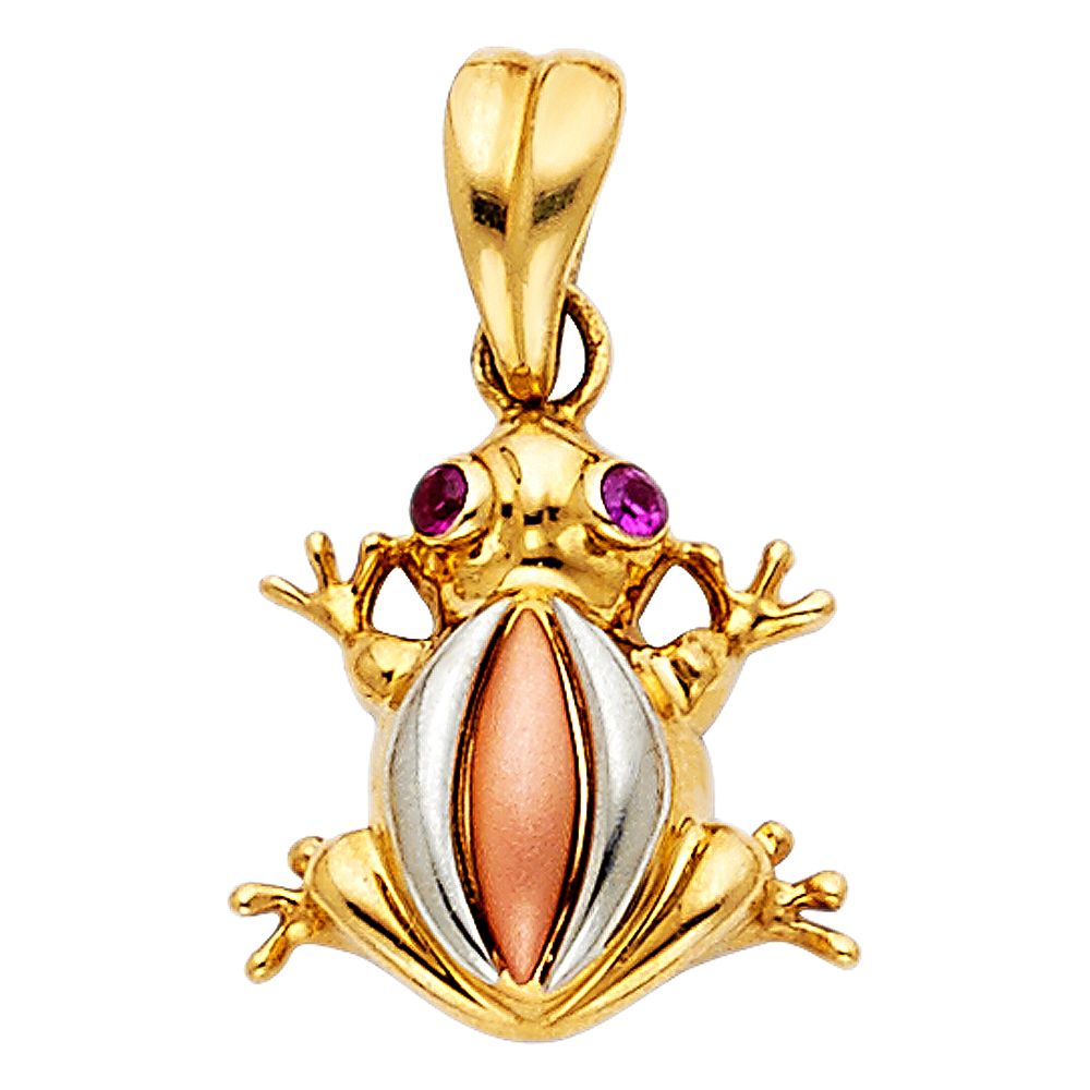 Yellow Gold Frog Pendant Model-1548 - Charlie & Co. Jewelry