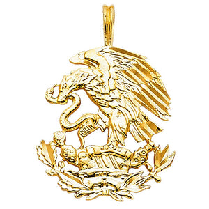 Gold Eagle Hunting Snake Pendant Model-1602 - Charlie & Co. Jewelry