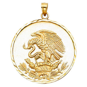 Gold Mexican Eagle Pendant Model-PT1607 - Charlie & Co. Jewelry