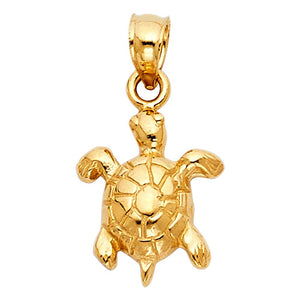 Gold Turtle Pendant Model-1685 - Charlie & Co. Jewelry