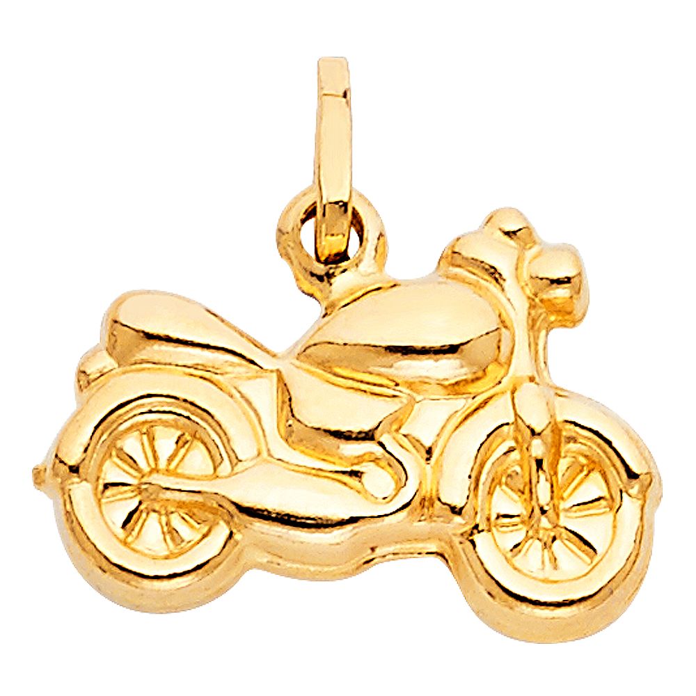 Gold Bike Pendant Model-1708 - Charlie & Co. Jewelry