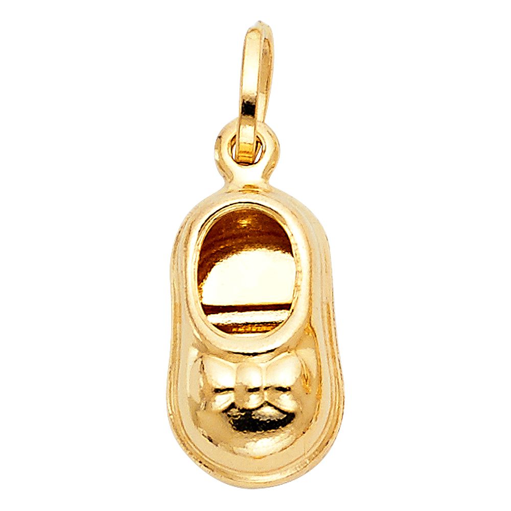 Gold Baby Shoes Pendant Model-1720 - Charlie & Co. Jewelry