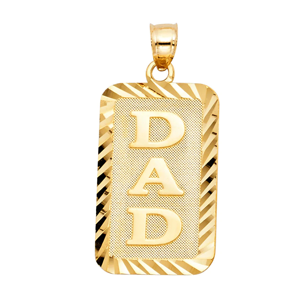 Gold Plate Dad Chain Pendant Model-PT1856 - Charlie & Co. Jewelry