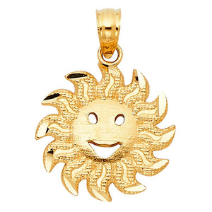 Gold Sun Pendant Model-1939 - Charlie & Co. Jewelry