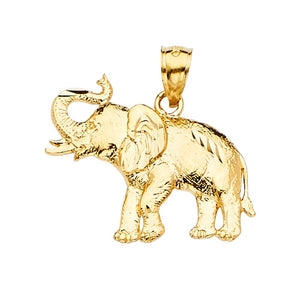 Gold Elephant Pendant Model-2338 - Charlie & Co. Jewelry