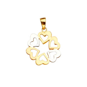 Dainty Gold Six Hearts Pendant Model-2386 - Charlie & Co. Jewelry